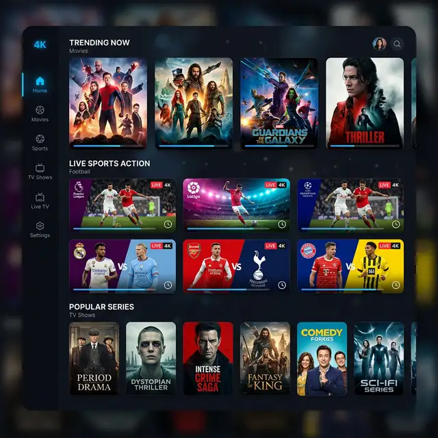 Aurex TV Content Preview - Live Sports, Movies, and Series